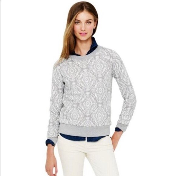 J. CREW Paisley Pullover Sweatshirt - Size Small - Picture 1 of 5
